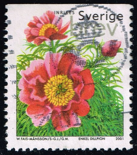 Sweden #2417a Fernleaf Peony; Used