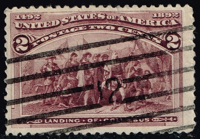 US #231 Landing of Columbus; Used - Click Image to Close