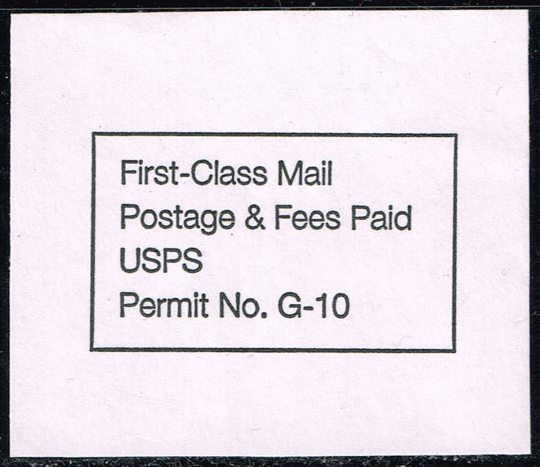First Class Postage Paid Permit Cut Square