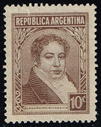 Argentina #431 Bernardino Rivadavia; Used - Click Image to Close