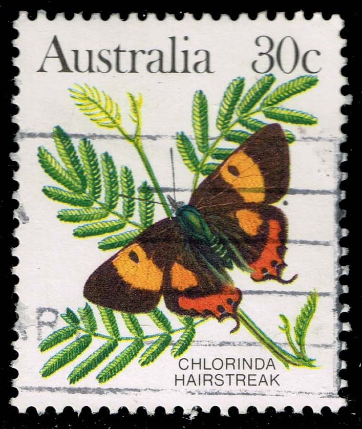 Australia #875A Chlorinda Hairstreak Butterfly; Used - Click Image to Close