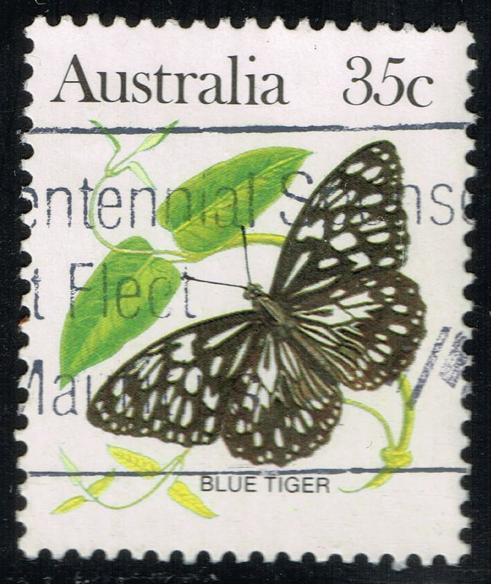 Australia #876 Blue Tiger Butterfly; Used - Click Image to Close