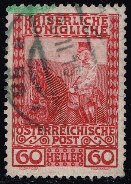 Austria #122 Franz Josef on Horseback; Used - Click Image to Close