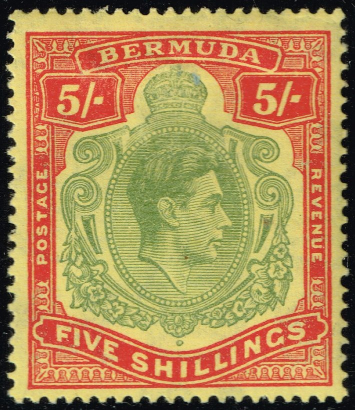 Bermuda #125a King George VI; Unused