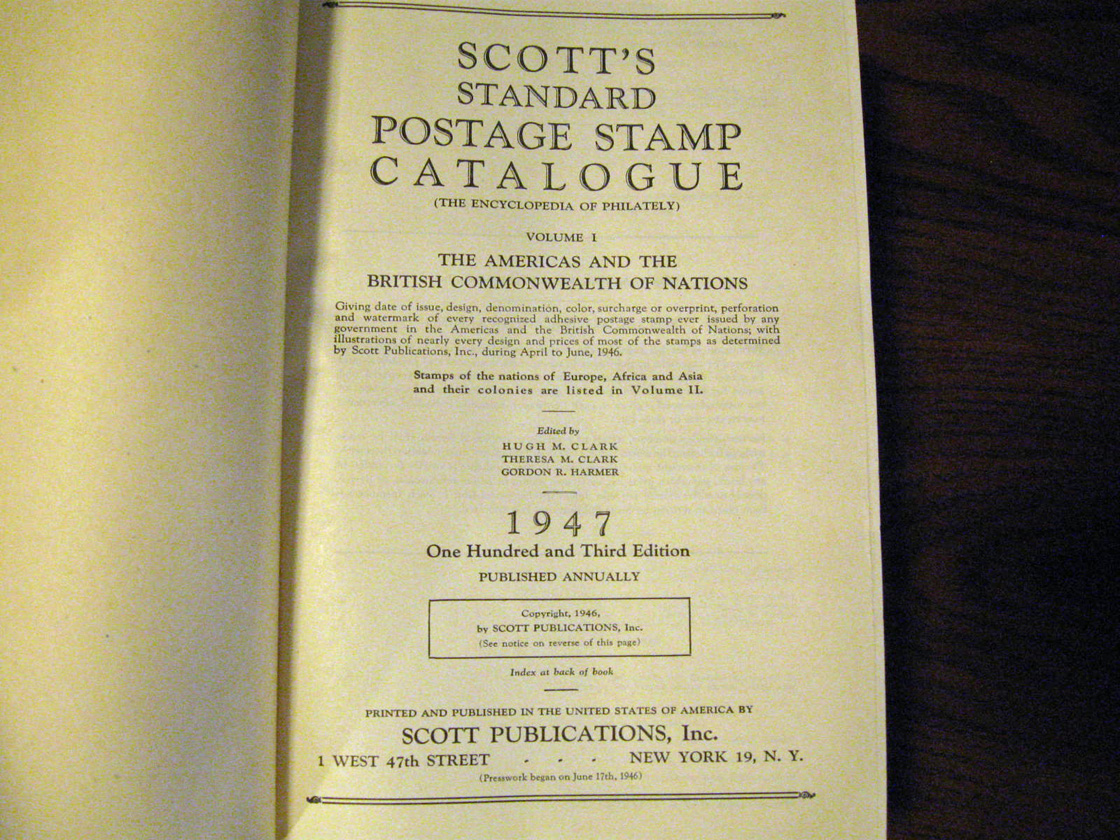 1947 Scott Standard Postage Stamp Catalogue - Click Image to Close