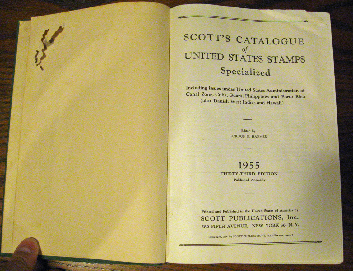 1955 Scott Standard Stamp Catalogue - US Specialized - Click Image to Close