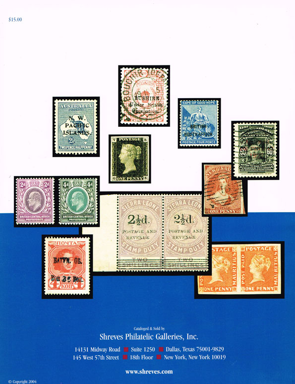 2004 Shreves British Empire Auction Catalogue