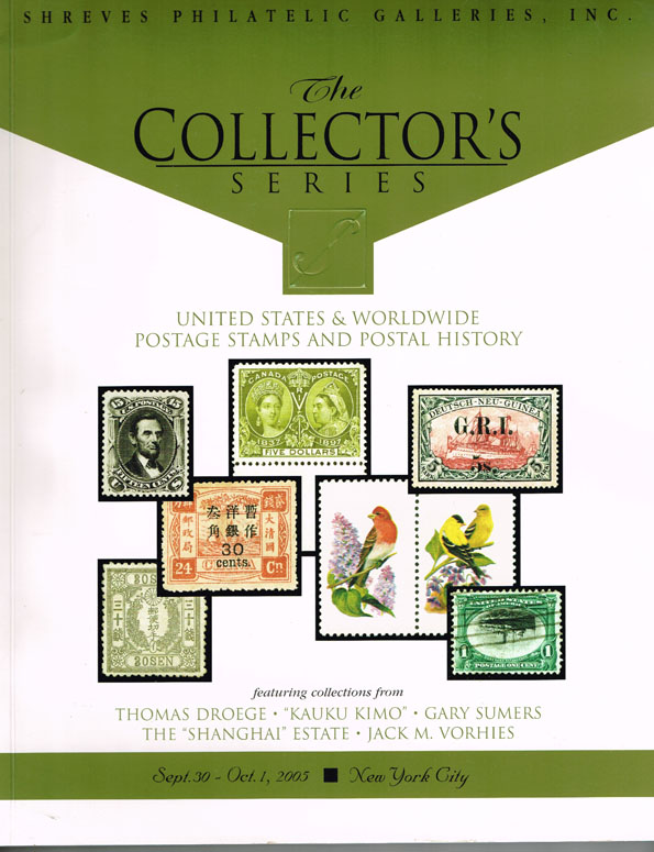 2005 Shreves Collector's Series Stamp Auction Catalogue - Click Image to Close