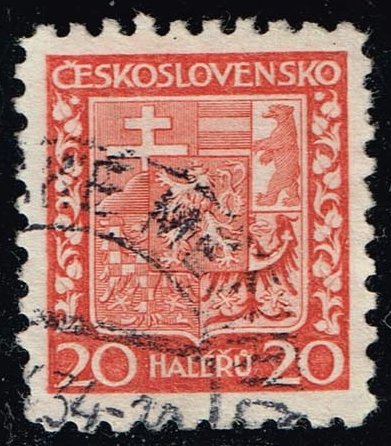 Czechoslovakia #154 Coat of Arms; Used - Click Image to Close