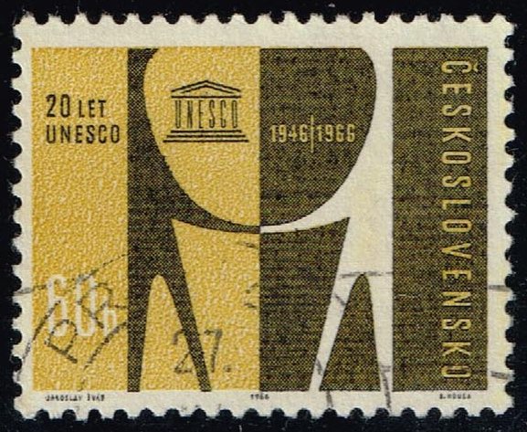 Czechoslovakia #1387 UNESCO 20th Anniversary; CTO - Click Image to Close