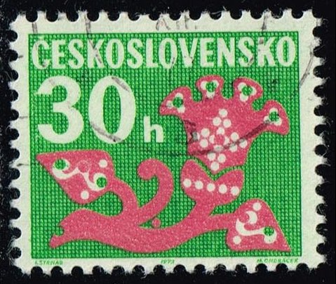 Czechoslovakia #J97 Stylized Flower; CTO - Click Image to Close