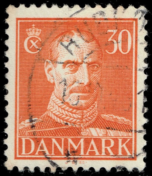 Denmark #284 King Christian X; Used