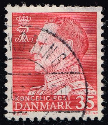 Denmark #387 King Frederik IX (non-fluor); Used - Click Image to Close