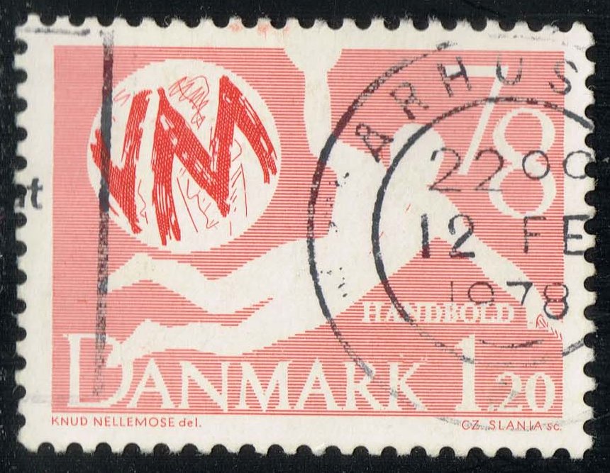 Denmark #611 Handball; Used - Click Image to Close