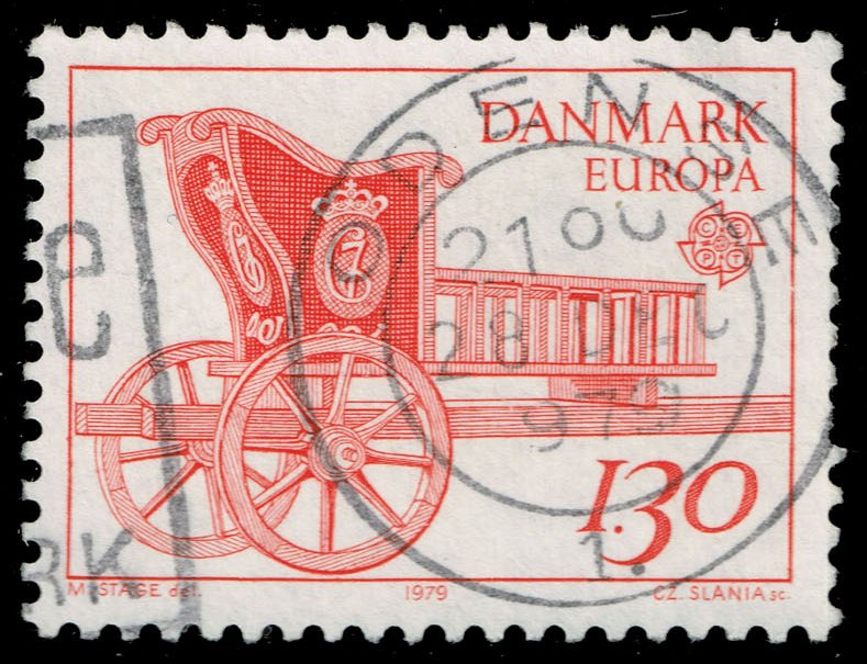 Denmark #651 Mail Cart; Used - Click Image to Close
