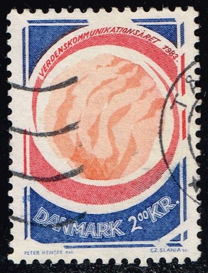 Denmark #732 World Communications Year; Used - Click Image to Close