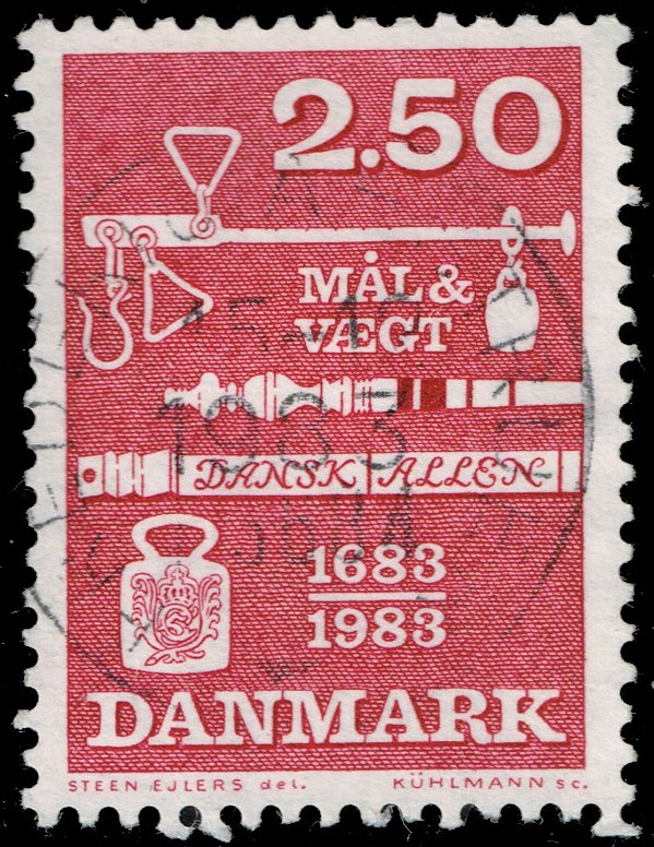 Denmark #740 Weights & Measures Ordinance; Used - Click Image to Close