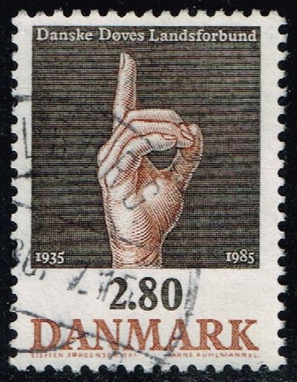 Denmark #786 Hand Signing "D"; Used - Click Image to Close