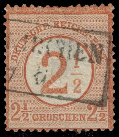 Germany #27 Imperial Eagle Surcharged; Used - Click Image to Close