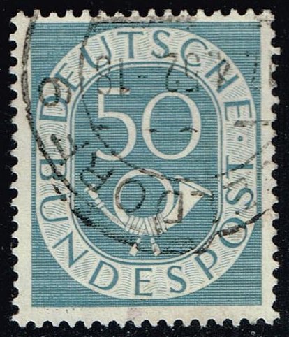 Germany #681 Numeral and Post Horn; Used - Click Image to Close