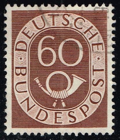 Germany #682 Numeral and Post Horn; Used - Click Image to Close