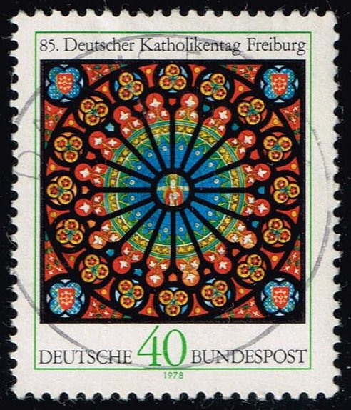 Germany #1278 Rose Window of Freiburg Cathedral; Used - Click Image to Close