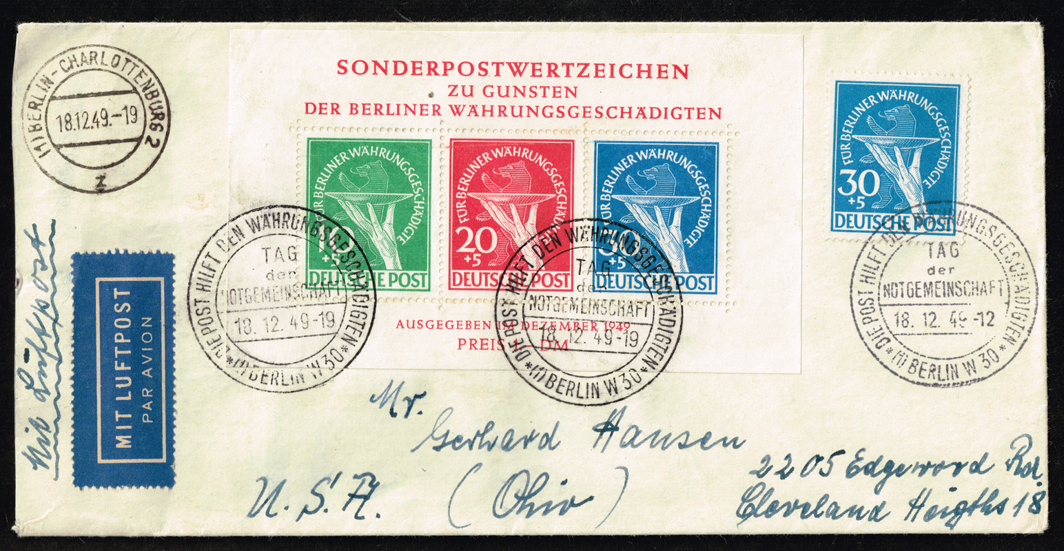 Germany #9NB3a Sheet w/ Constant Plate Flaws on cover