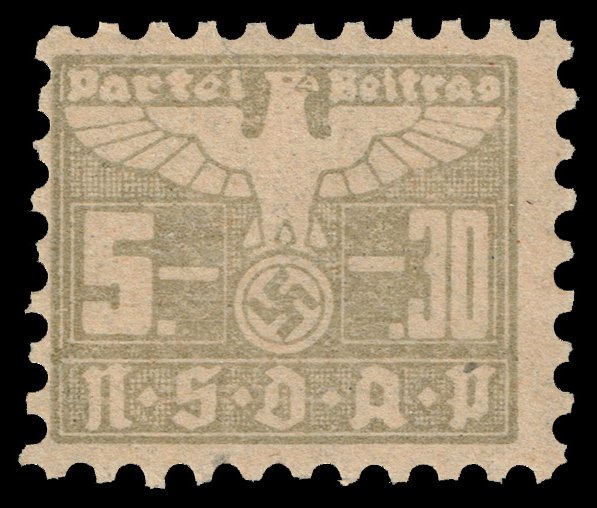 Germany Third Reich NSDAP Party Dues Revenue; MNH - Click Image to Close