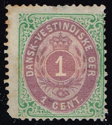 Danish West Indies #5a Numeral; Unused - Click Image to Close