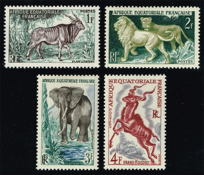 French Equatorial Africa #195-198 Animals Set of 4; MNH - Click Image to Close