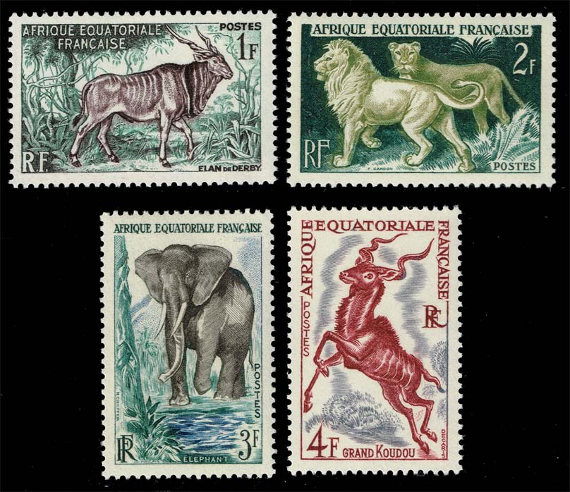 French Equatorial Africa #195-198 Animals Set of 4; MNH - Click Image to Close