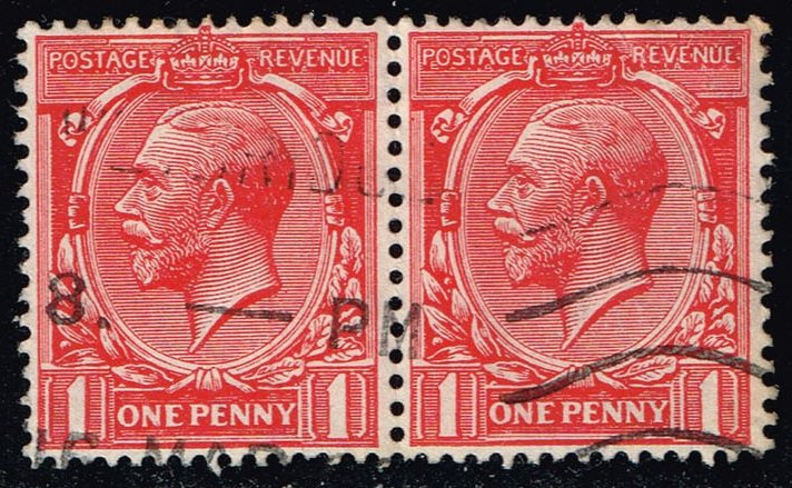 Great Britain #160 King George V; Used Pair - Click Image to Close