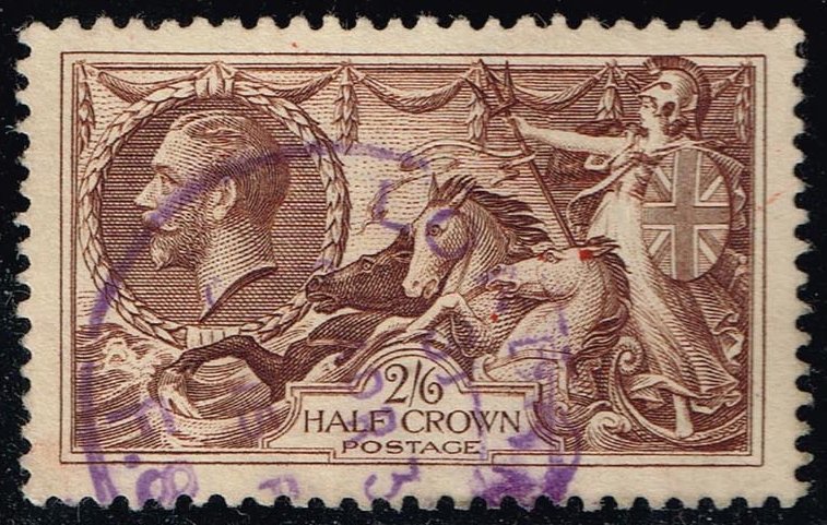 Great Britain #222 King George V and Seahorses; Used