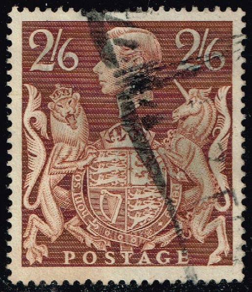 Great Britain #249 King George VI & Royal Arms; Used - Click Image to Close