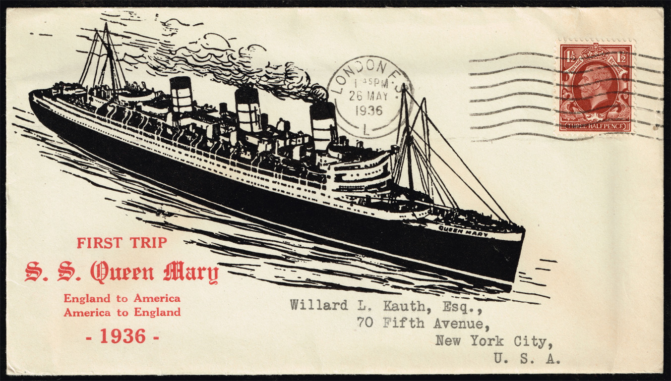 Great Britain S.S. Queen Mary Maiden Voyage Event Cover - Click Image to Close