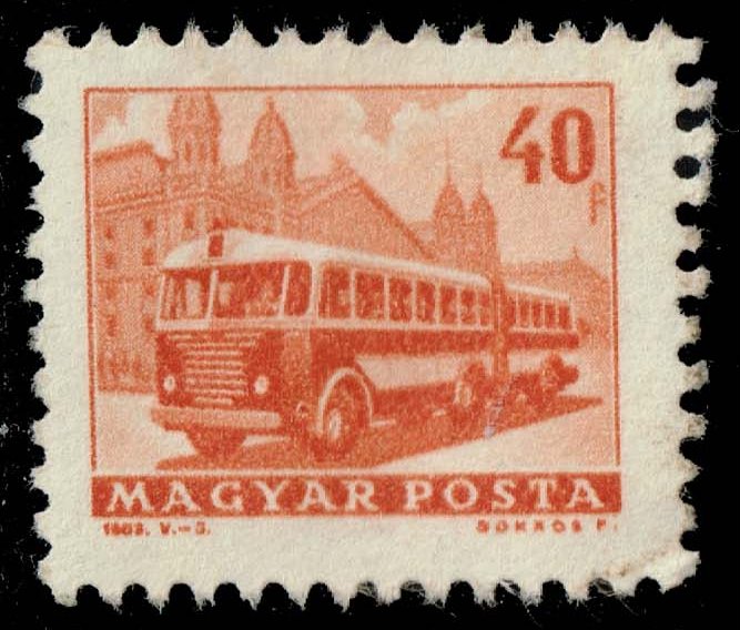 Hungary #1510 Bus and Trailer; Used - Click Image to Close