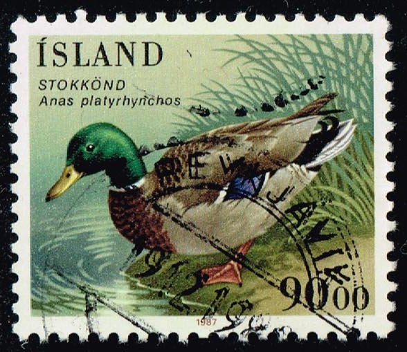 Iceland #645 Mallard Duck; Used - Click Image to Close