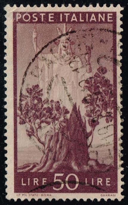 Italy #476 Italia and Sprouting Oak Stump; Used - Click Image to Close