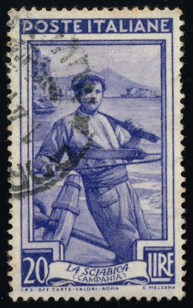 Italy #557 Fisherman; Used - Click Image to Close