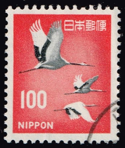 Japan #888A Cranes; Used - Click Image to Close