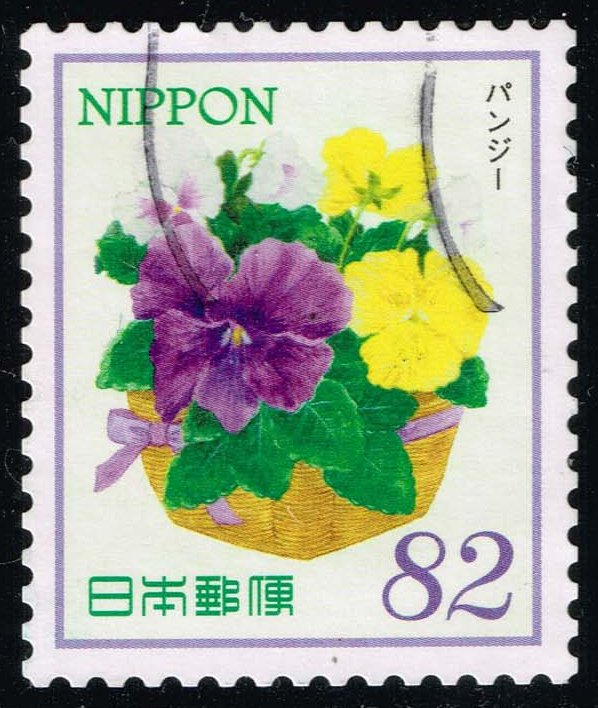 Japan #3865c Pansies; Used - Click Image to Close