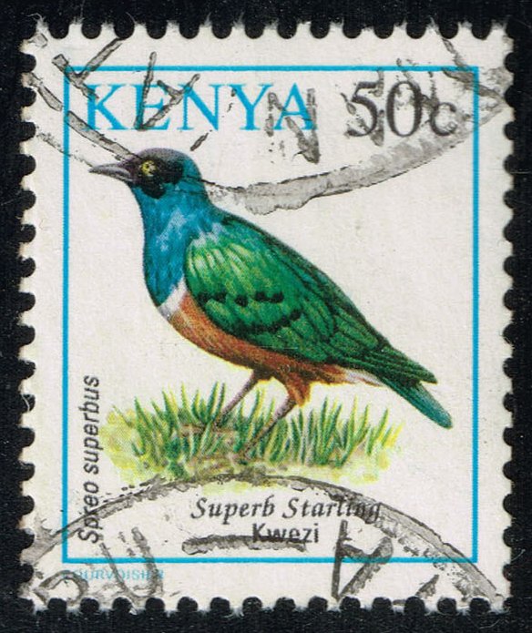 Kenya #594 Superb Starling; Used - Click Image to Close