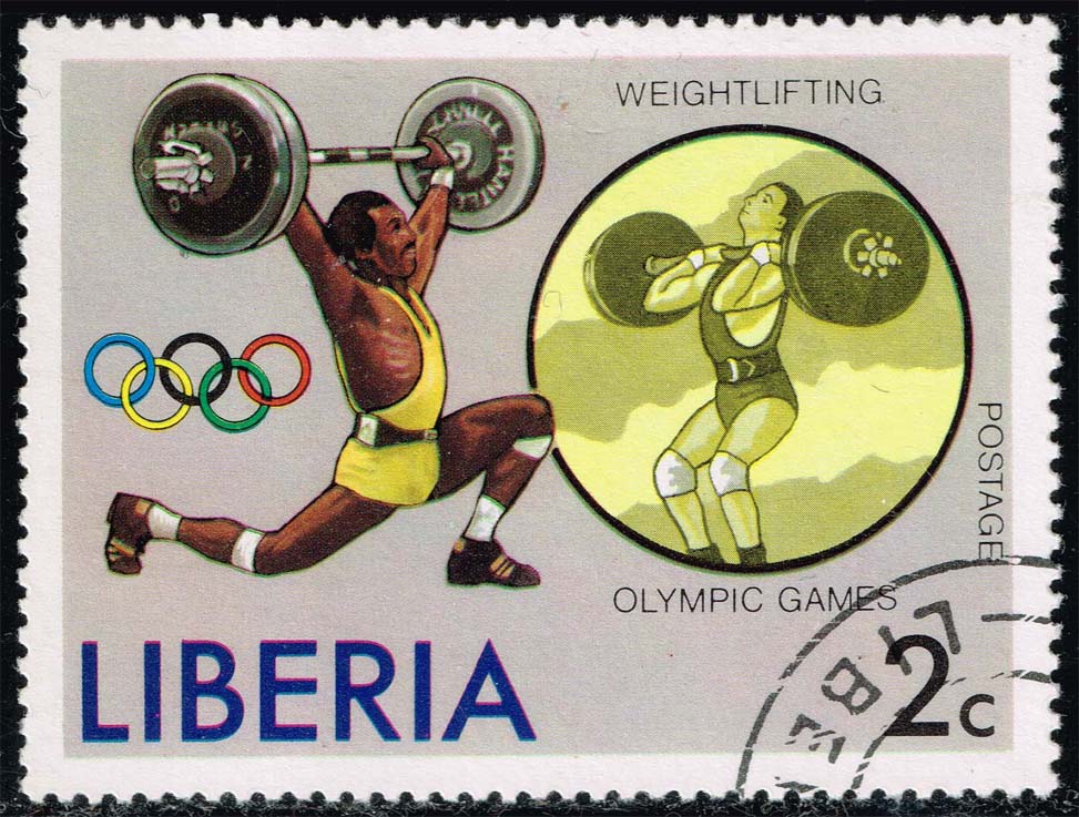 Liberia #736 Olympic Weightlifting; CTO - Click Image to Close