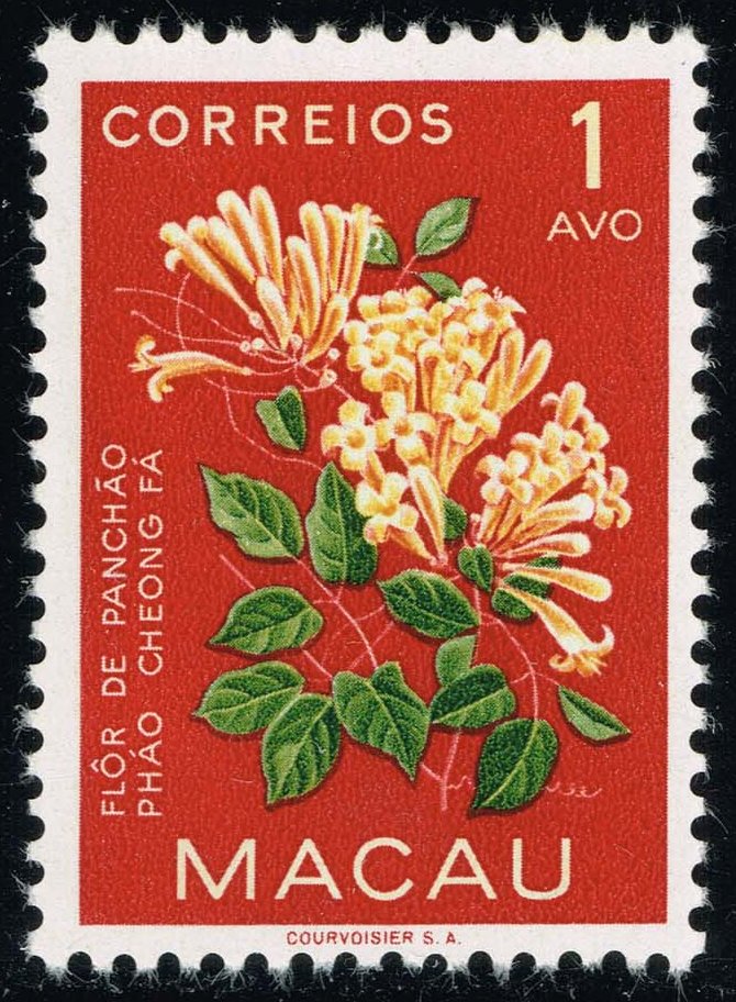 Macao #372 Firecracker Flower; Unused - Click Image to Close