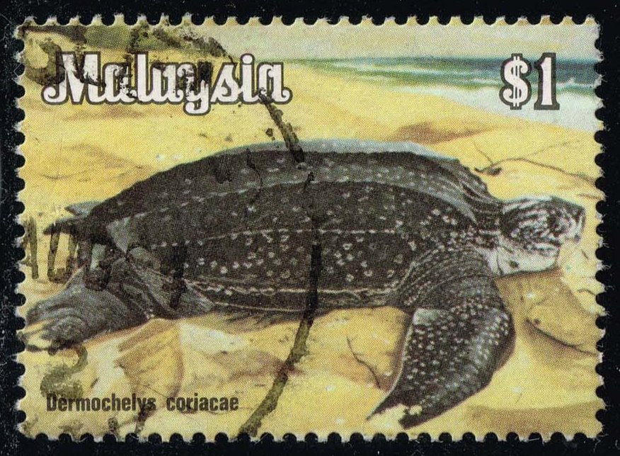 Malaysia #179 Leatherback Turtle; Used - Click Image to Close
