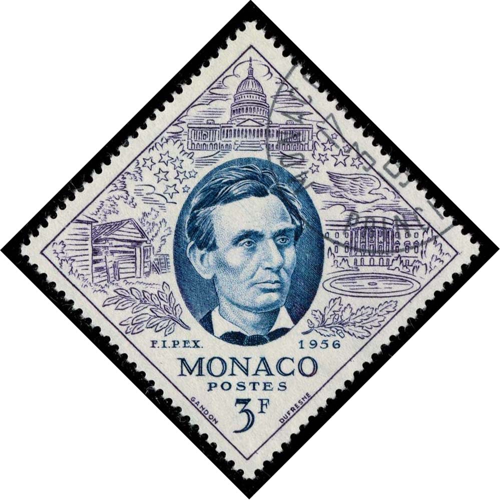 Monaco #356 Abraham Lincoln; Used - Click Image to Close