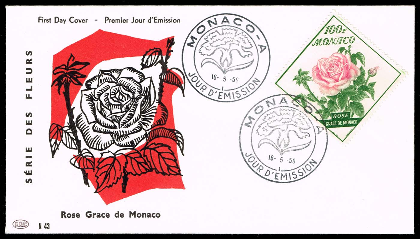 Monaco #446 Grace de Monaco Rose; Unaddressed FDC - Click Image to Close