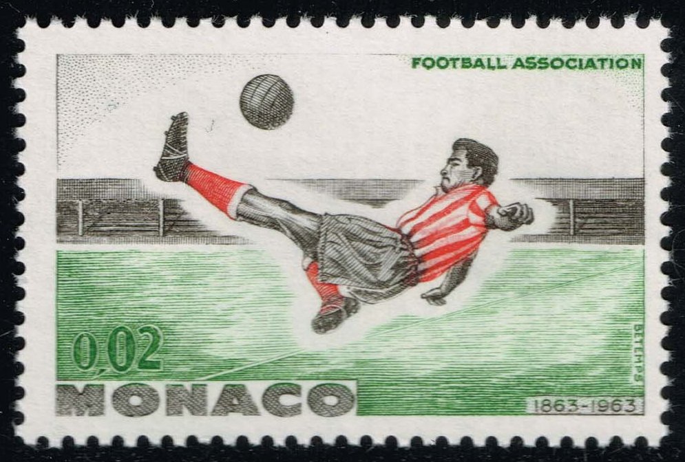 Monaco #554 Soccer Kick; Unused - Click Image to Close