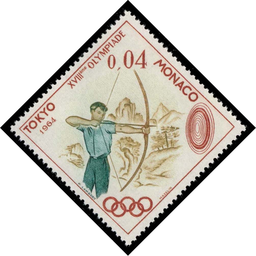 Monaco #595 Archery; Unused - Click Image to Close