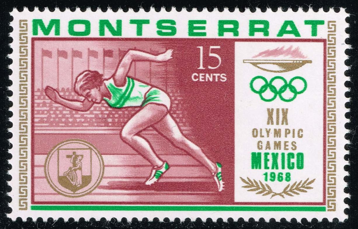 Montserrat #199 Woman Runner; MNH - Click Image to Close